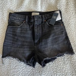 abercrombie & fitch distressed black denim jeans